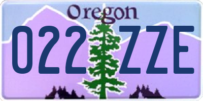 OR license plate 022ZZE