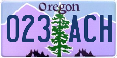 OR license plate 023ACH