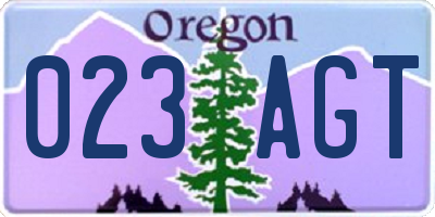 OR license plate 023AGT