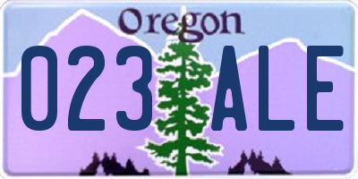 OR license plate 023ALE