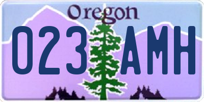 OR license plate 023AMH