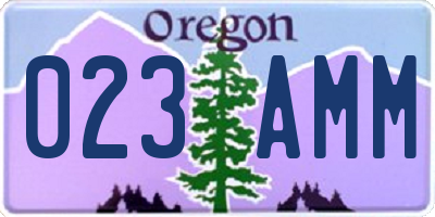 OR license plate 023AMM