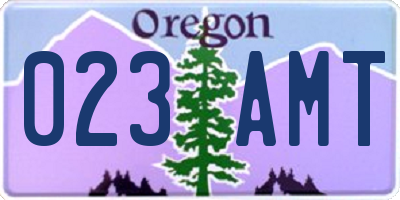 OR license plate 023AMT