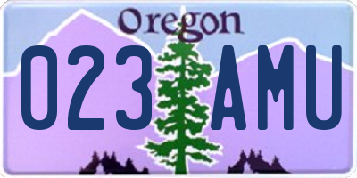 OR license plate 023AMU