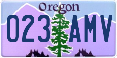 OR license plate 023AMV