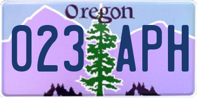 OR license plate 023APH