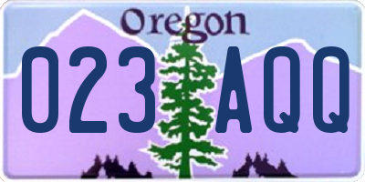 OR license plate 023AQQ
