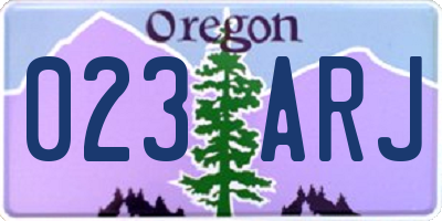 OR license plate 023ARJ