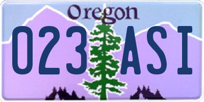 OR license plate 023ASI