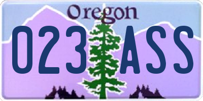 OR license plate 023ASS
