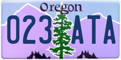 OR license plate 023ATA