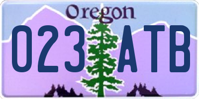 OR license plate 023ATB