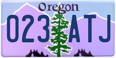 OR license plate 023ATJ