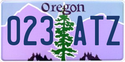 OR license plate 023ATZ