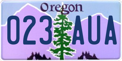 OR license plate 023AUA