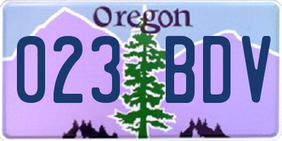 OR license plate 023BDV