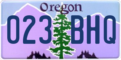 OR license plate 023BHQ