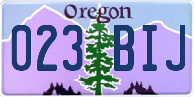 OR license plate 023BIJ