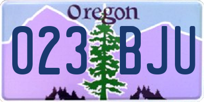 OR license plate 023BJU