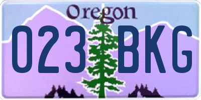 OR license plate 023BKG