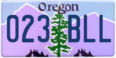 OR license plate 023BLL