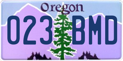 OR license plate 023BMD