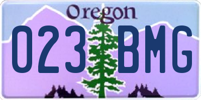 OR license plate 023BMG