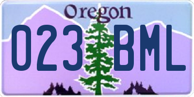 OR license plate 023BML