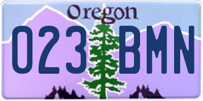 OR license plate 023BMN