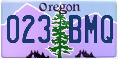 OR license plate 023BMQ