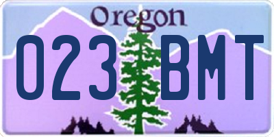 OR license plate 023BMT
