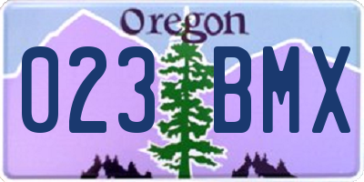 OR license plate 023BMX