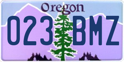 OR license plate 023BMZ
