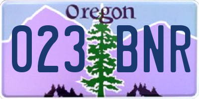 OR license plate 023BNR
