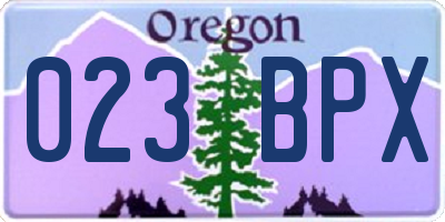 OR license plate 023BPX