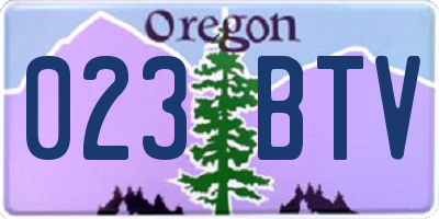 OR license plate 023BTV