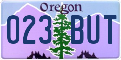 OR license plate 023BUT