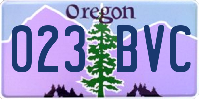 OR license plate 023BVC