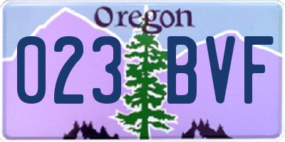 OR license plate 023BVF