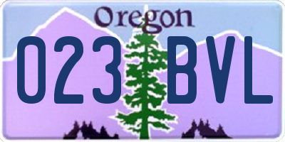 OR license plate 023BVL