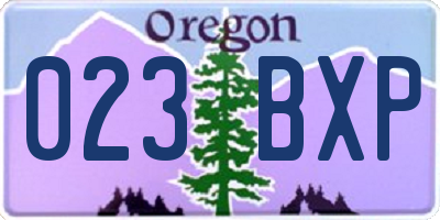 OR license plate 023BXP