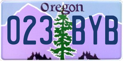 OR license plate 023BYB