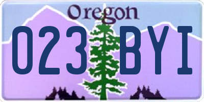 OR license plate 023BYI