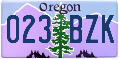 OR license plate 023BZK