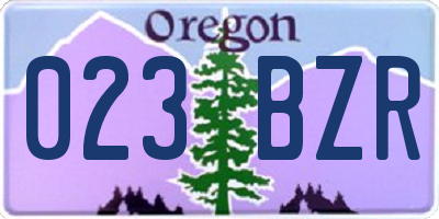 OR license plate 023BZR