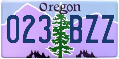 OR license plate 023BZZ