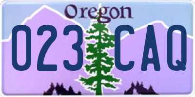 OR license plate 023CAQ
