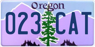 OR license plate 023CAT