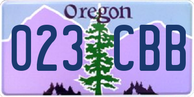 OR license plate 023CBB