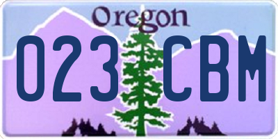 OR license plate 023CBM